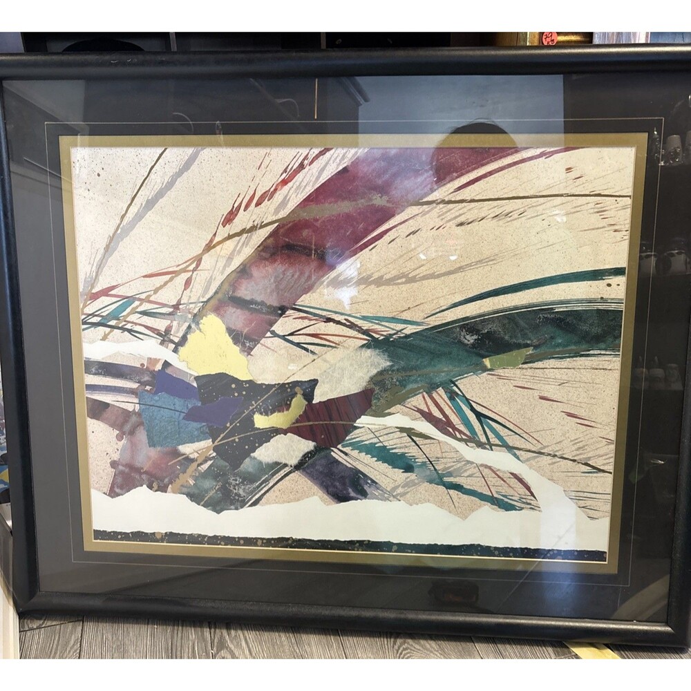 Steve Strickland 1993 “Crystal Rhythm II” Devon Editions Framed 26x32